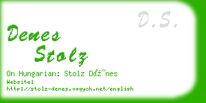 denes stolz business card